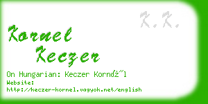 kornel keczer business card